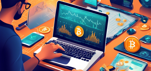 Create a detailed illustration for an article titled 'The Ultimate Guide to Investing in Cryptocurrency'. The scene should feature a diverse group of individuals engaged in various activities related to cryptocurrency, such as trading on a laptop, analyzing graphs and charts on a tablet, and discussing strategies in a modern, high-tech workspace. Incorporate symbols and logos of popular cryptocurrencies like Bitcoin, Ethereum, and Ripple, and include elements like blockchain imagery, digital wallets, and futuristic financial icons to convey the advanced technology and potential of crypto investing.