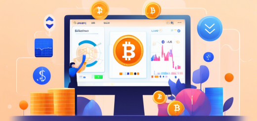 Create a detailed illustration for a beginner's guide to getting started with Luno trading. The scene should feature a friendly and modern interface showing a step-by-step guide on a computer screen, with charts and cryptocurrency icons like Bitcoin and Ethereum. The background can include a user attentively following along on their smartphone. Include elements suggestive of learning and technology, such as a notebook with scribbled notes, a coffee cup, and a bookshelf with books on trading and finance. Bright and inviting colors should be used to create an engaging and informative atmosphere.